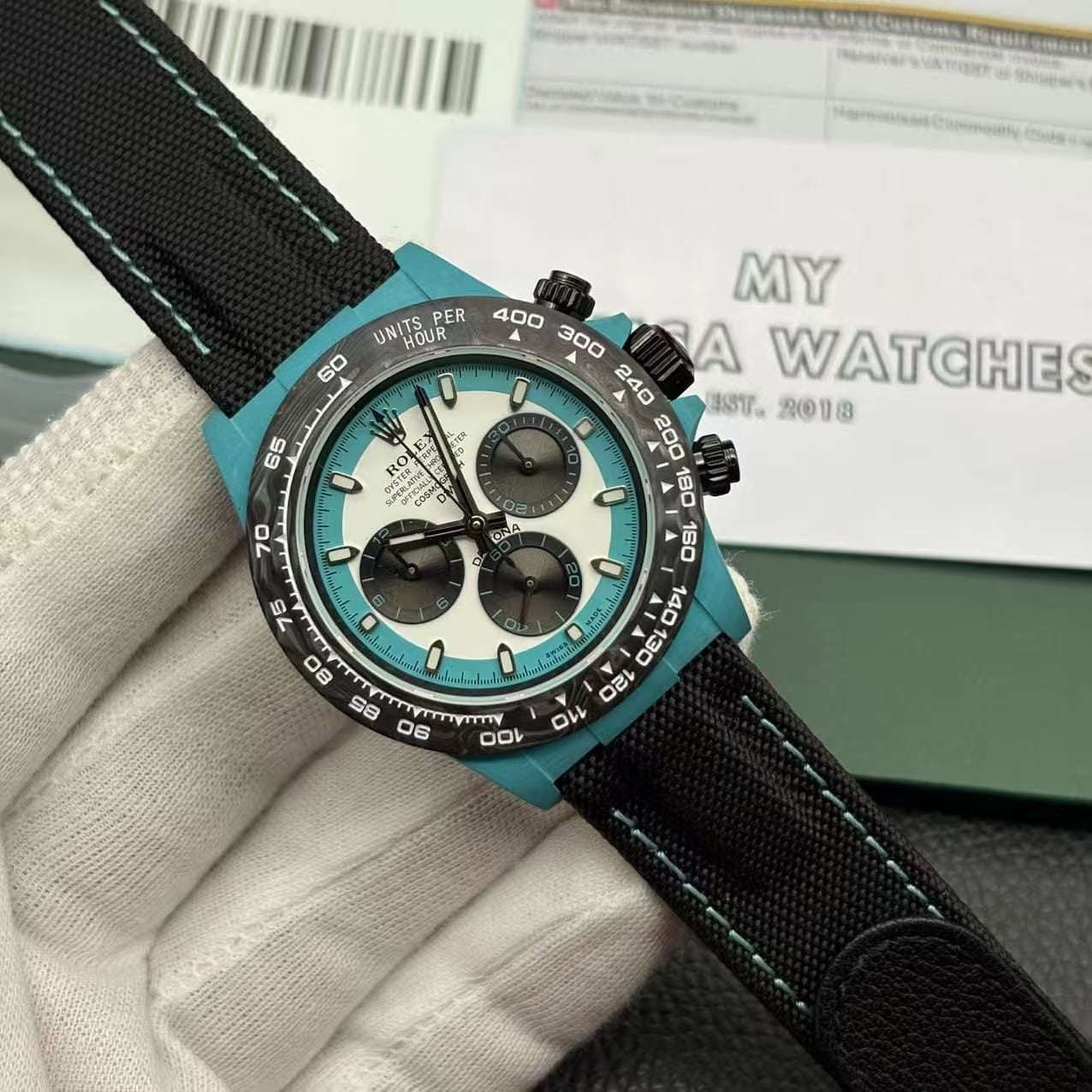 Rolex DIW Daytona Carbon Blue Flower