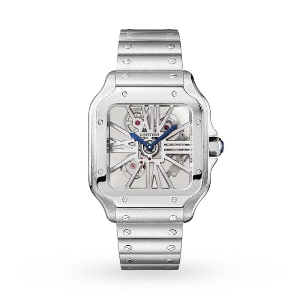 Replica Cartier Santos de Cartier Men Automatic Silver Stainless Steel Watch WHSA0015