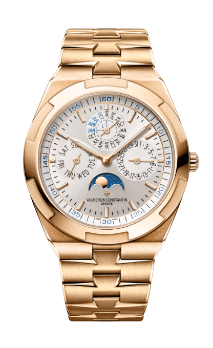 Replica vacheron constantin Overseas perpetual calendar ultra-thin 41.5 mm 18K 5N pink gold