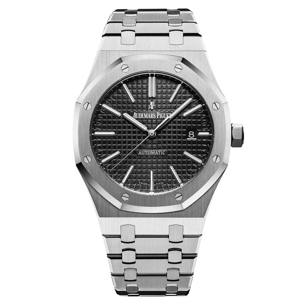 Swiss Clone Replica AP ROYAL OAK Silver Black Dial