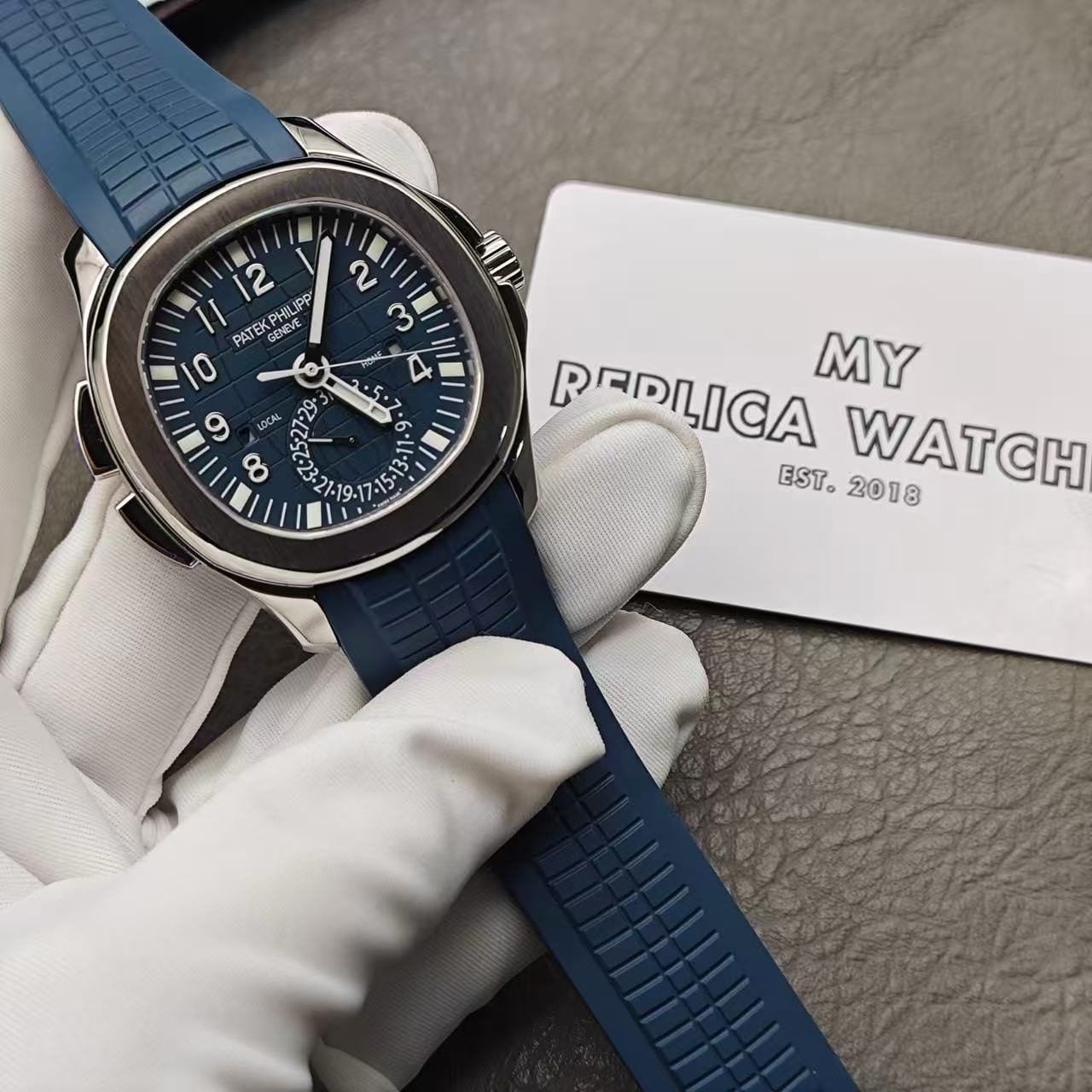 Replica Clone Denim Blue Patek Philippe Aquanaut 2024 Model