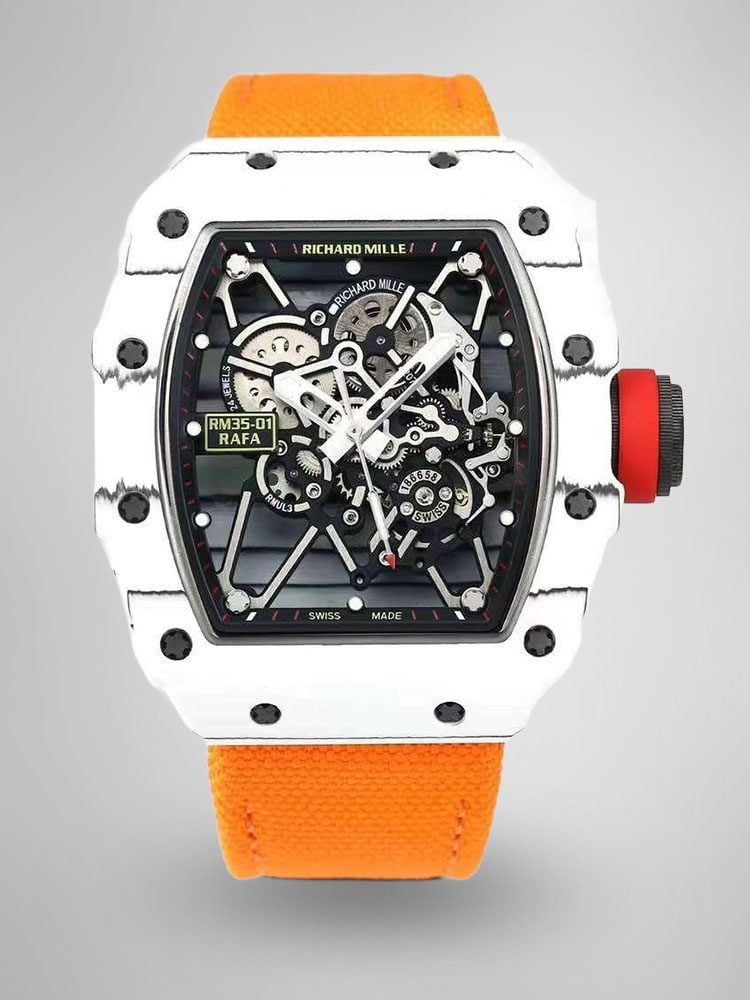 Replica Richard Mille RM 35-01 Rafael Nadal White NTPT Carbon Case