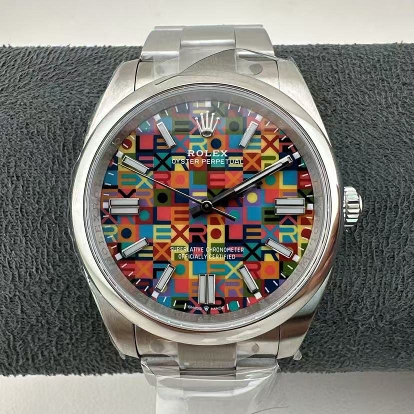 Super Clone Rolex Oyster Perpetual 36mm Multicolored Motif Dial 2026 – 126000