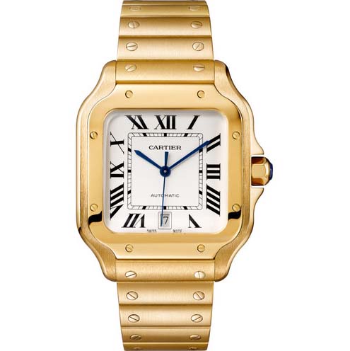 Clone Replica Cartier Santos W2SA0009 Gold Watch