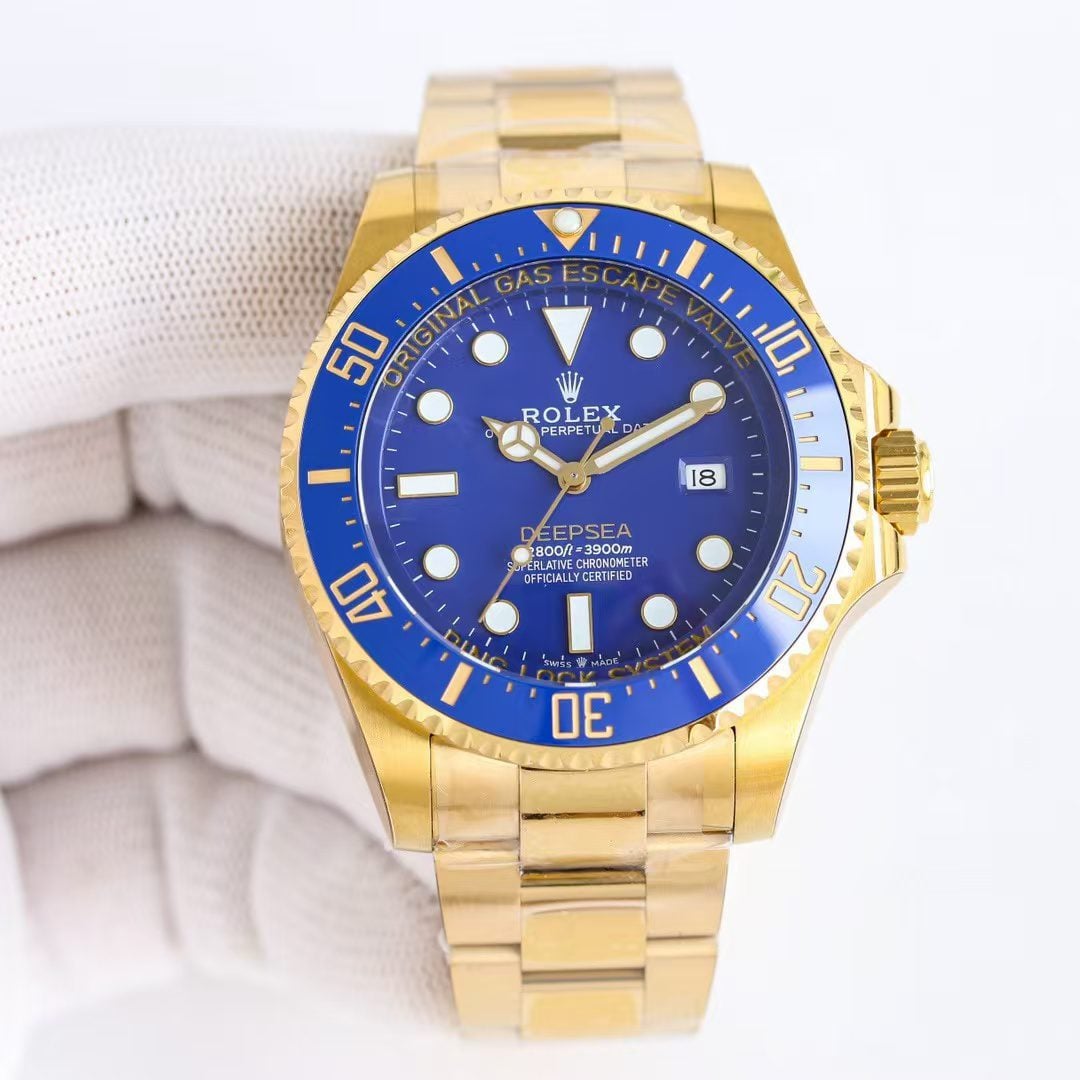 Super Replica Rolex Deepsea Yellow Gold with Blue Dial 2024
