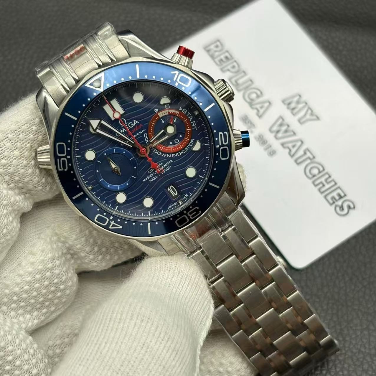 Replica Omega Seamaster Diver Chronograph 44mm – Replica (Ref: O21030445103002)