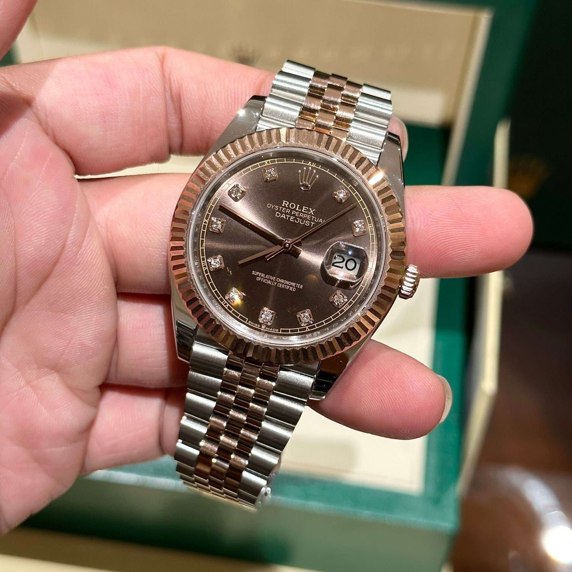 Rolex Replica 1:1 Watch Date Just Chocolate Dial 41mm