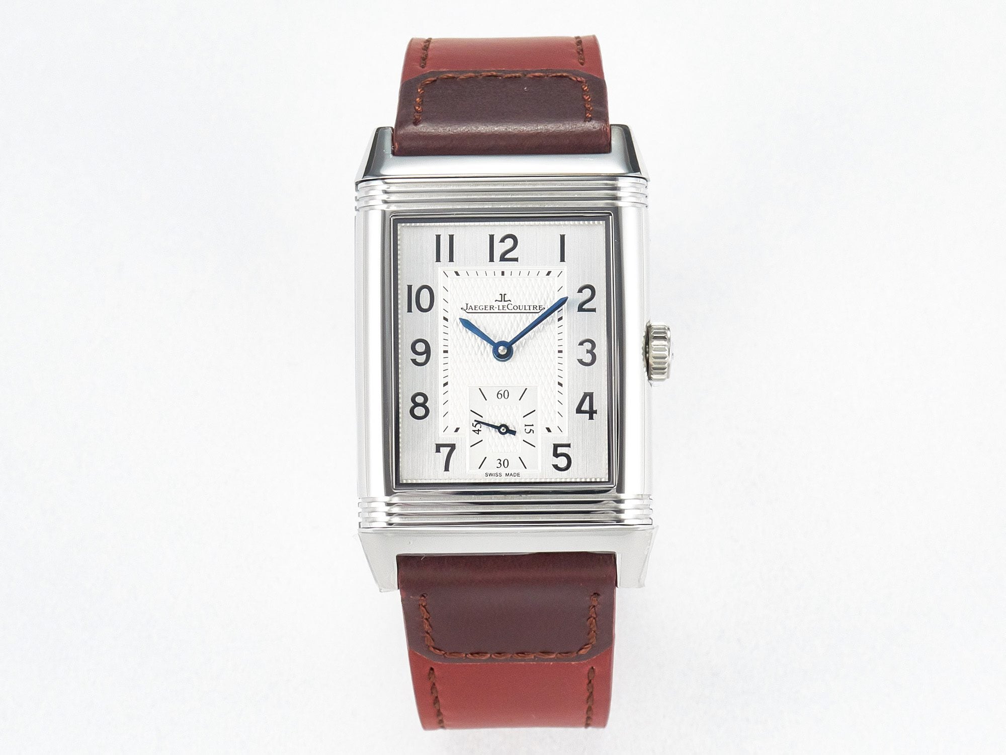 Reverso Classic Duoface Small Seconds SS MGF Best Edition White Guilloché Dial on Red Leather Strap A854A