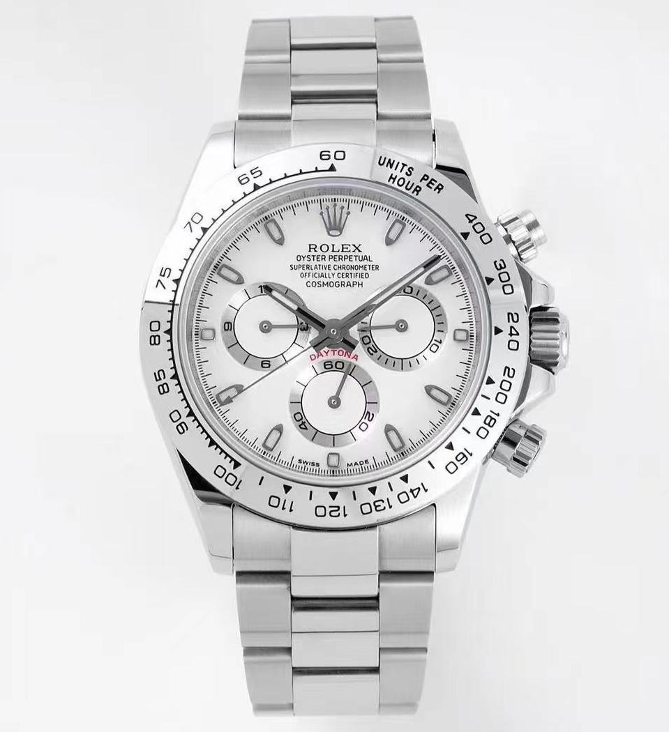 Rolex Cosmograph Daytona Esfera Blanca SS Clon de fabricación suiza
