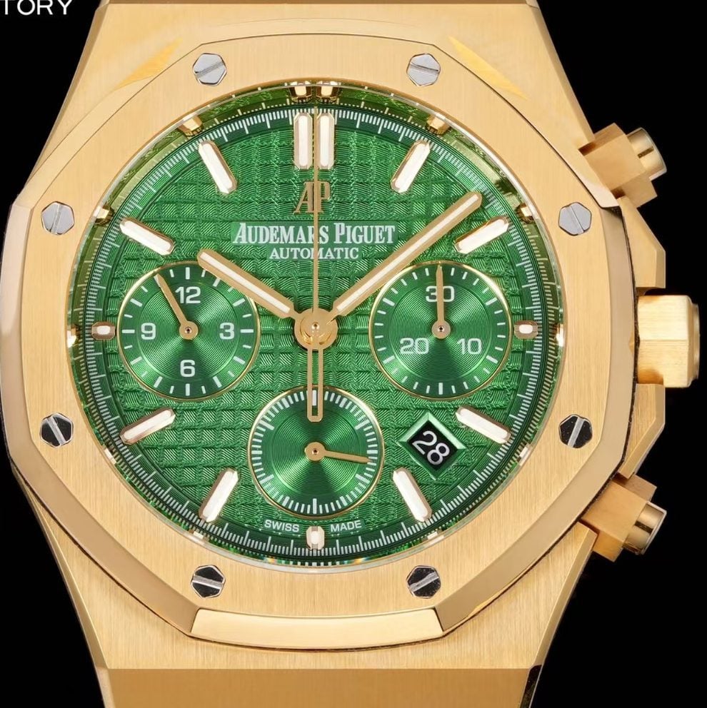 Audemars Piguet Yellow Gold with Green Dial Replica
