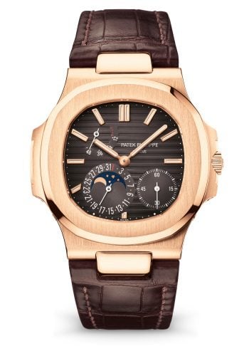 Replica Patek Philippe Nautilus Moon Phase Rose Gold Watch 5712R-001