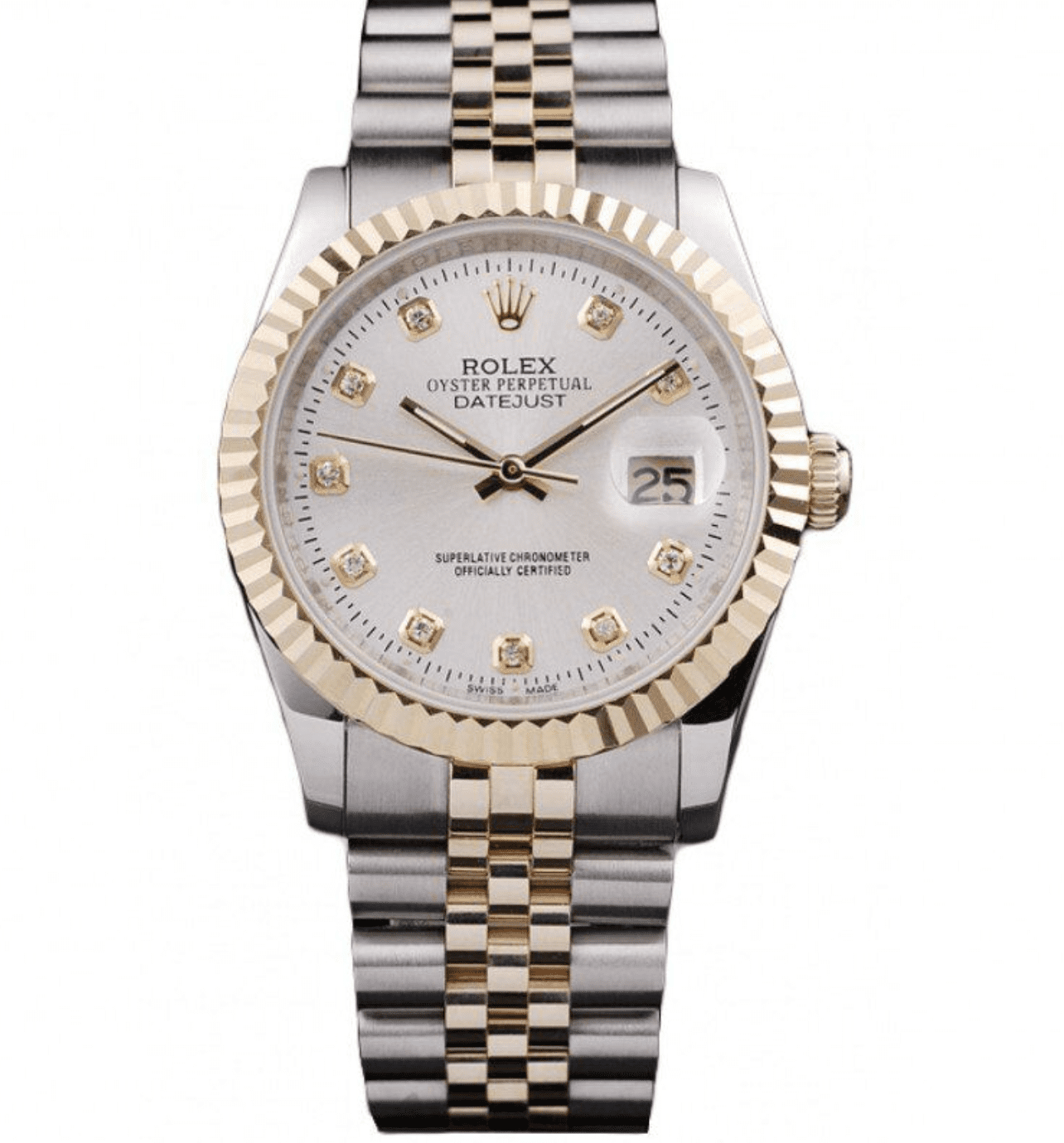 Swiss Clone Rolex Datejust 36mm Diamonds