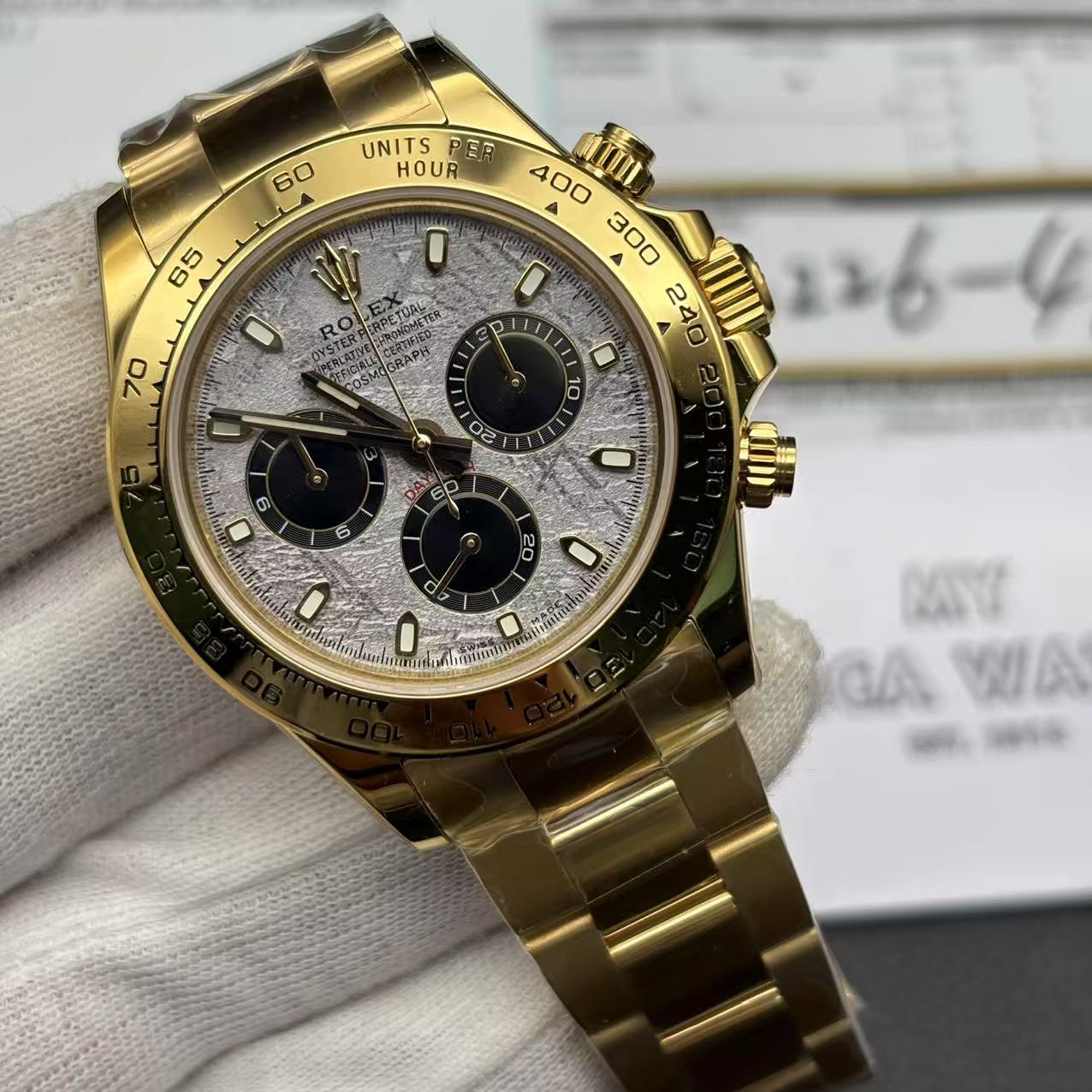 Super Replica Rolex Cosmograph Daytona "Meteorite" 116508 Gold