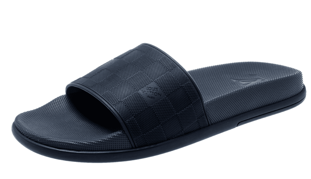 Black LV Damier Sliders 1