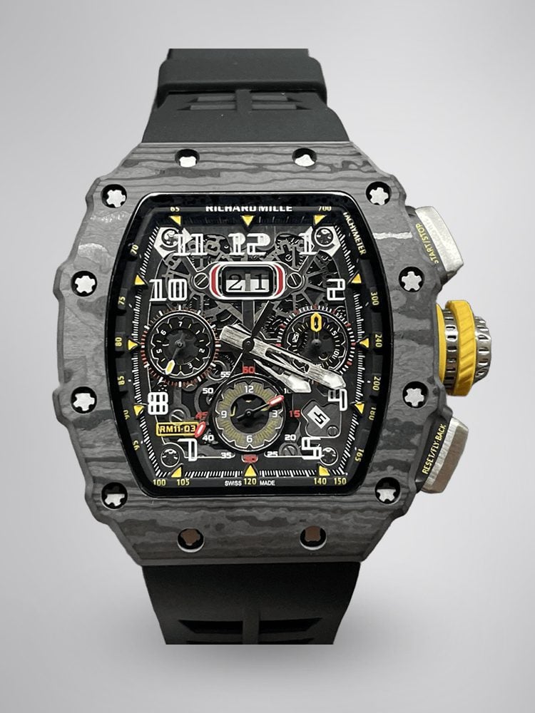 Replica Richard Mille RM 11-03 Skeleton Dial Carbon Fiber Case Swiss Movement