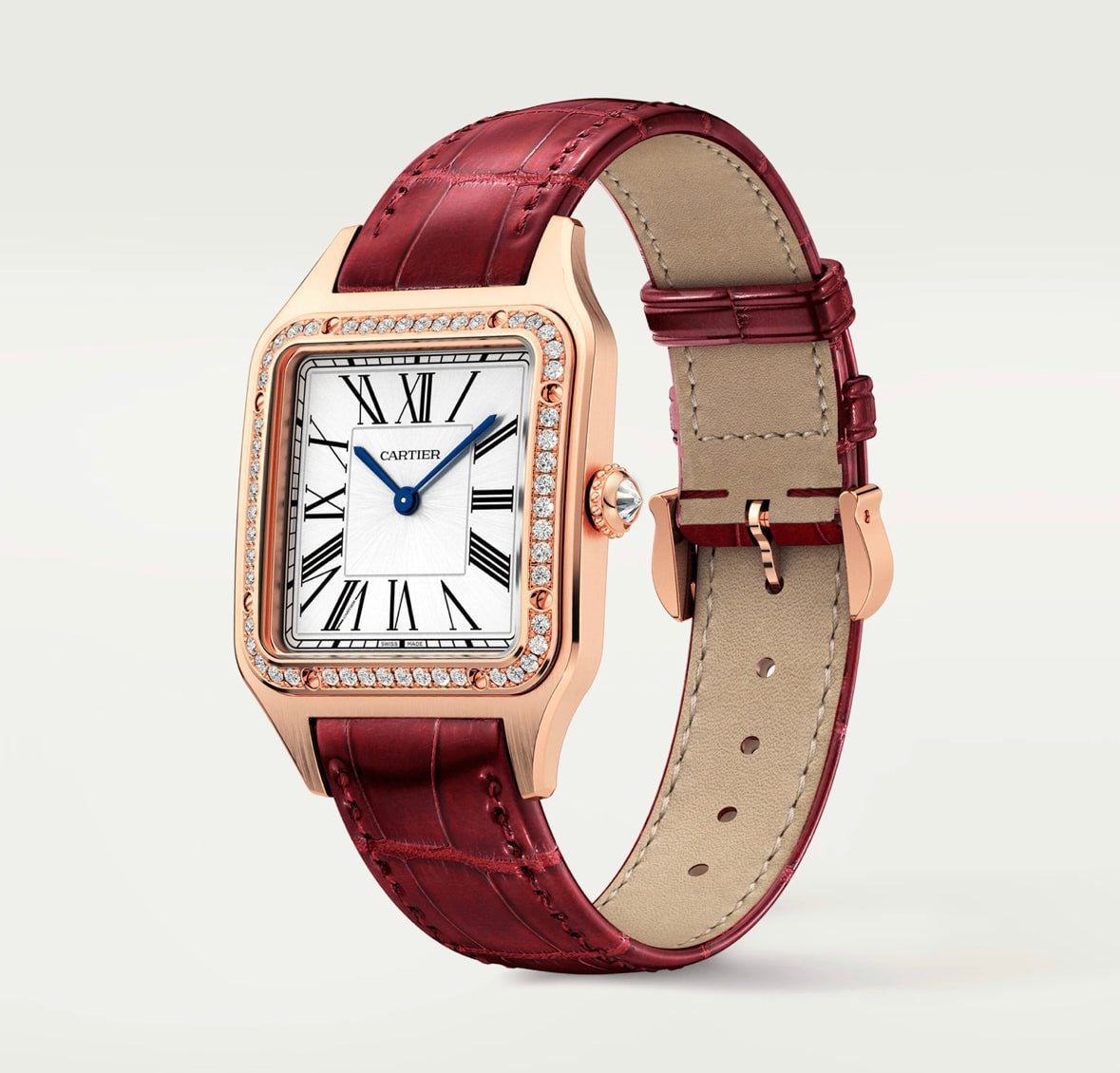 Cartier Santos Dumont Rose Diamonds Replica