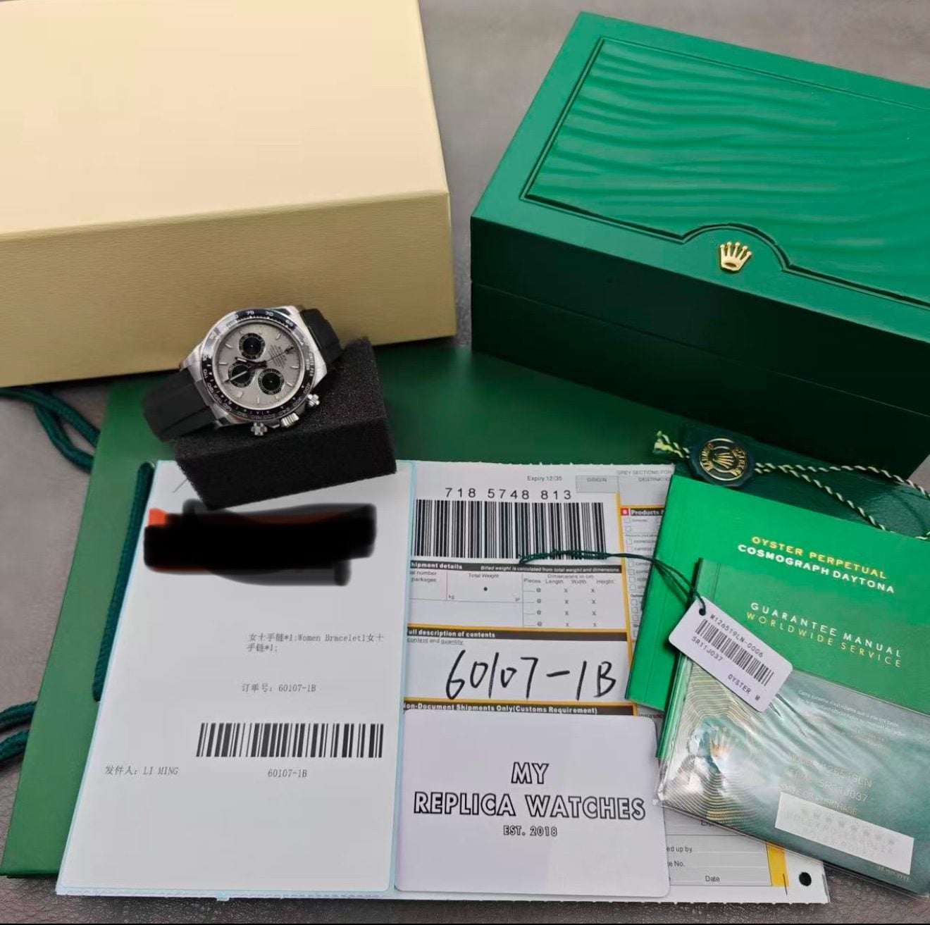 Replica Rolex Daytona Ghost Oysterflex Grey 116519 Super Clone Watch