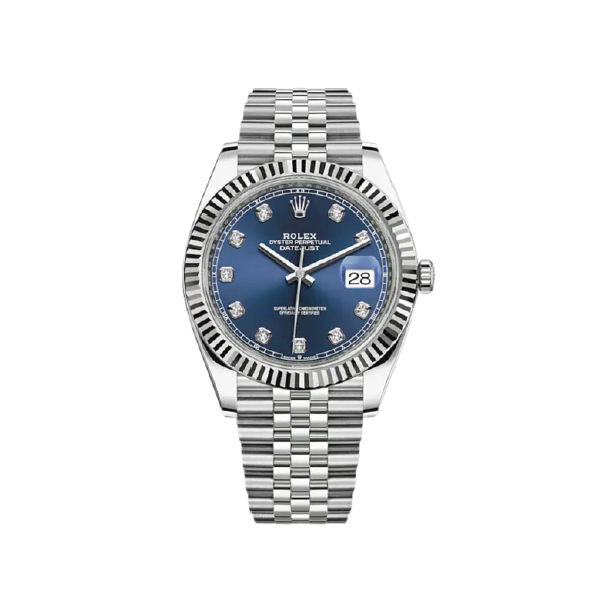 Replica Rolex Datejust 41 Blue Diamond Dial Jubilee