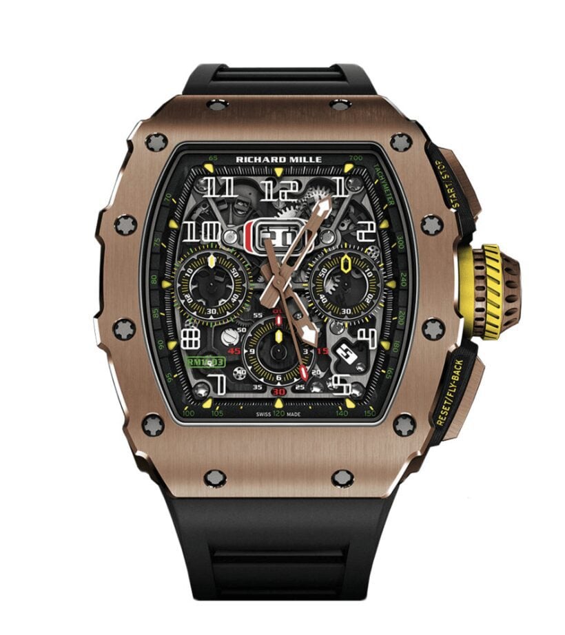 Richard Mille Swiss Made Clone RM 11-03 Flyback Chronograph Full Rose Gold