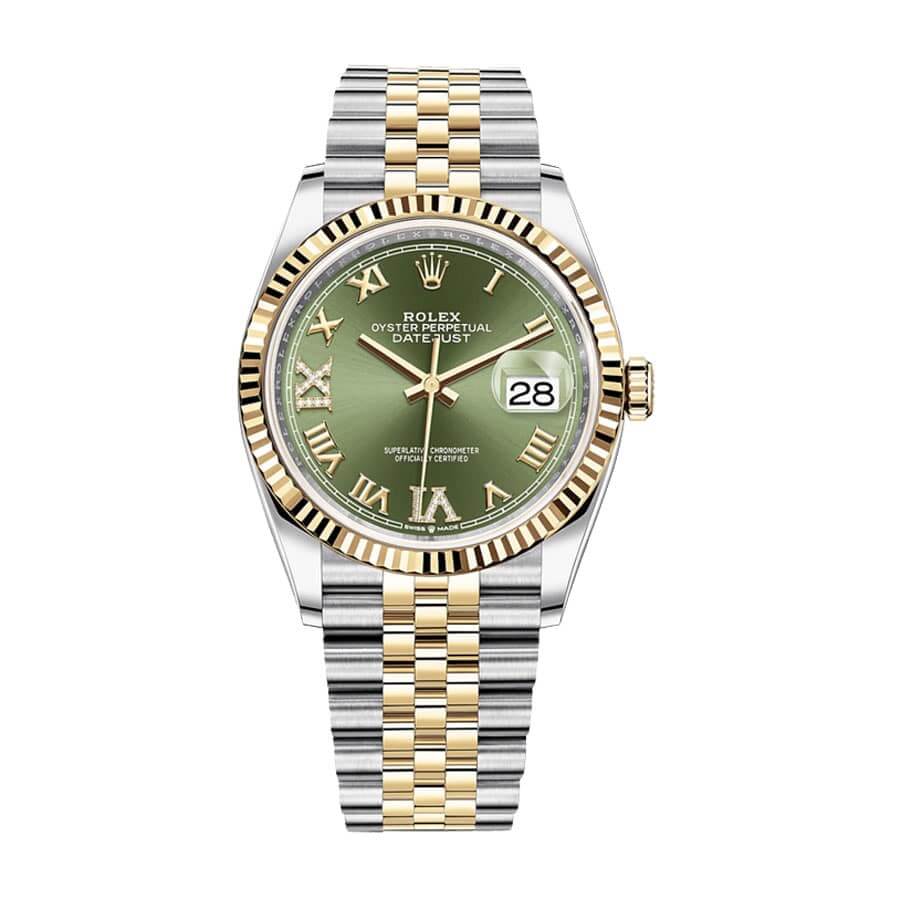Replica Rolex Datejust 126283RBR Green Roman Dial